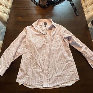 Chaps Pink Striped Dress Shirt